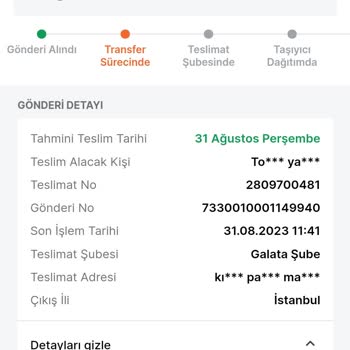 Trendyol Express İstanbul'dan Aldığım Ürünü Türkiye Turu Attırıyor :)