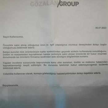 Columbia Yağmurluğun Su Geçirmesi