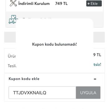 Vivense Türk Telekom %8 İndirim Kullanılmıyor