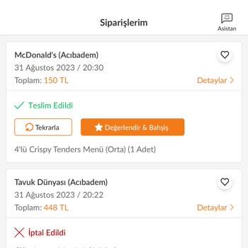 Trendyol Yemek Teslim Edilmeyen Siparişin Parası Alindi