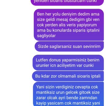 Penti Sipariş İptalini Sağlamadılar