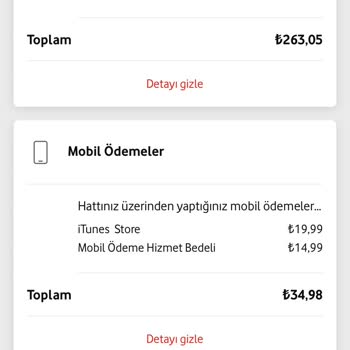 Vodafone Fatura İtunes Store Sorunu