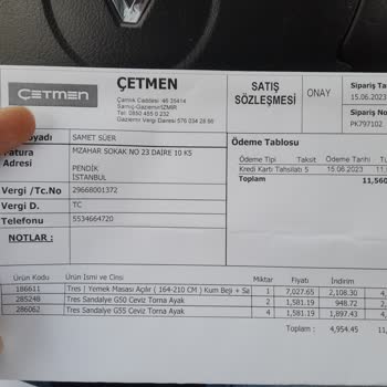 Çetmen Mobilya Hasarlı Ürün Gönderdiler Ve Muhatap Bulamıyoruz