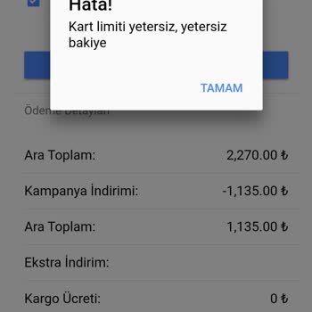 Ziraat Bankası Yves Rocher Alışverişimde Ziraat Kartım Limit Yetersiz Hatası