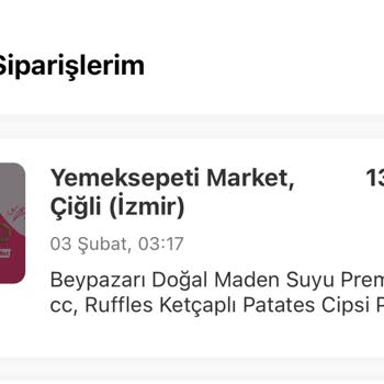 Yemeksepeti Marketin İptal Ettiği Siparişin Ücreti İade Edilmedi