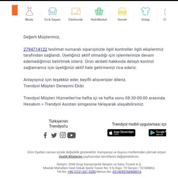 Trendyol Hesap Kalıcı Kısıtlama