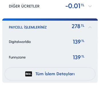 Turkcell Talep Alınmadan Funnyzone Aboneliği Ve Digitalworldio Aboneliği Yapılmıştır.