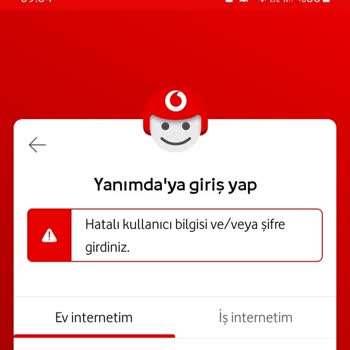 Vodafone Yanımda Giriş Hatası