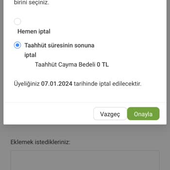 Macfit (İstanbul Avrupa) Bilgim Ve Onayım Dışında İptal