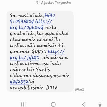 Aras Kargo Alıcı Ürünü Kabul Etmiyor Vakası
