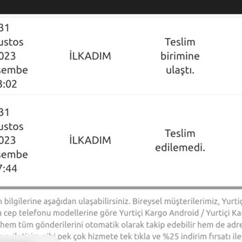 Yurtiçi Kargo'nun Kargo Teslim Sorunu