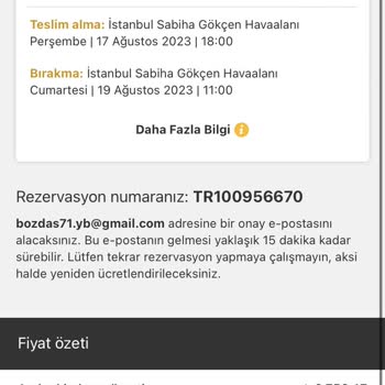 Pegasus Cartrawler Araç Kiralama İadesi Gereken Ücretin Yatırılmaması