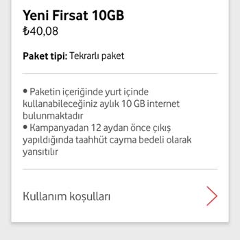 Vodafone Ek Paket İptali Sorun