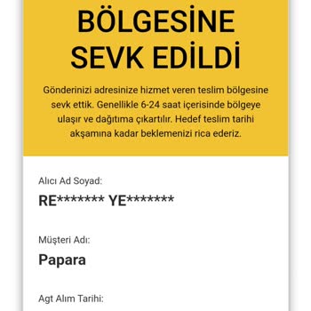 Papara AGT Kurye Ürünümü Haftalardır Getirmiyor