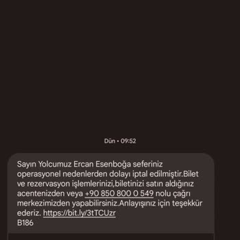 Fly Kıbrıs Hava Yolları Alınan Biletin Bana Göre Gerekçesi İptali