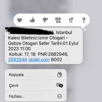 Www.obilet.com Bilet Ve Koltuk Numarası Uyuşmuyor