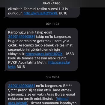 Aras Kargo Yanlış Adrese Teslim Yapıyor