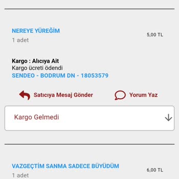 Nadir Kitap Eksik Ürün Geldi