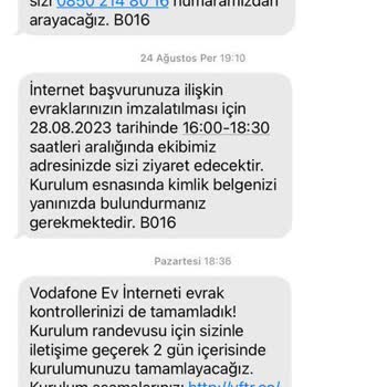 Vodafone Net Kurulumu Yapmıyorlar Ve Bu Konudaki Şikayetleri Dikkate Almıyorlar