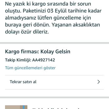 Kolay Gelsin Kargomu Getirmedi