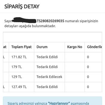 Bkmkitap Siparişim Hazırlık Aşamasında