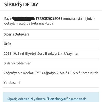 Bkmkitap Siparişim Hazırlık Aşamasında