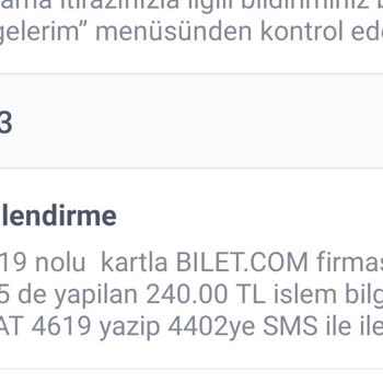 Bilet.com Hesabımdan İzinsiz Para Çekilmiş