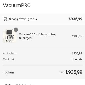 vacuumprotr.com Vacuumprotr.com Üzerinden Sipariş