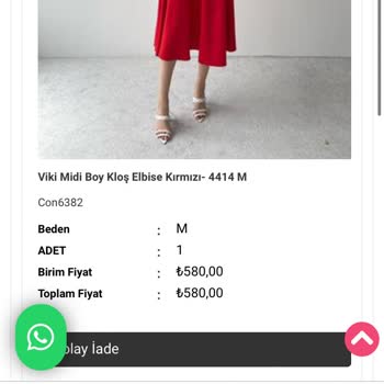 Concon Modadan Aldığım Elbise İade Edilmedi