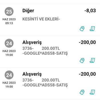 Garanti Bankası Bilgim Dışı İşlemleri