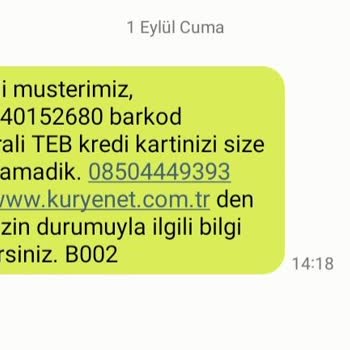 Kuryenet Yalan Söyleyip Beni Mağdur Etti