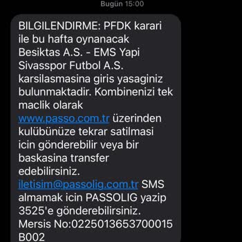 Passolig Beşiktaş Pendik Blok Cezası