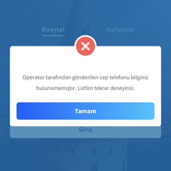 Halkbank Operatör Tarafından Gönderilen Cep Telefonu Bilginiz Bulunmamaktadır