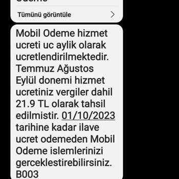 Vodafone Bilgim Dışında Mobil Ödeme Yapmış