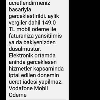 Vodafone Bilgim Dışında Mobil Ödeme Yapmış