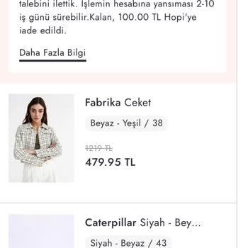 Boyner İptal Edilen Ürün Ücreti İade Edilmiyor, Alınan Ürünse Gönderilmiyor.