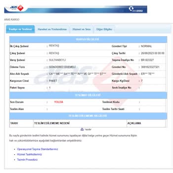 Aras Kargo Orhanlı Transfer Şubesi