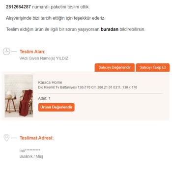 Trendyol: Aldığım Ürün Teslim Almadığım Halde Teslim Edildi Görünüyor