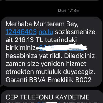 Garanti Emeklilik İptal Ödemesi Yanlış İbana Yaptılar