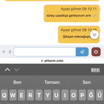 PttAVM Paramı Geri Alamıyorum