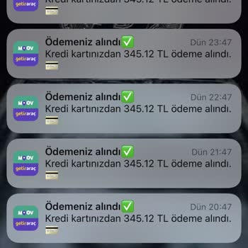 GetirAraç 24 Saat 100 Km Olarak Aldığım Paket Dakika Ve Km Tarifesi Uygulandı :(