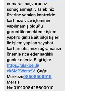 BURULAŞ Bursa Kart Paramı Aldı Vizemi Yapmadı