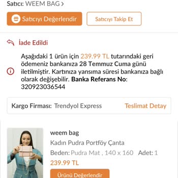 Trendyol Karışan İadem Konusunda Duyarsız Davranıyor