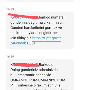 Ümraniye PDM PTT Kargo Sorumsuzluğu