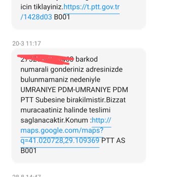 Ümraniye PDM PTT Kargo Sorumsuzluğu