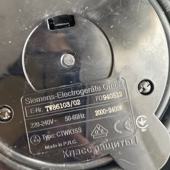 Siemens Ev Aletleri Tw86103/02 Model Kettle'ımın Paslanması