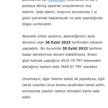Cambly Uygulaması ücret iadesinde benden 900 lira kesinti yaptı