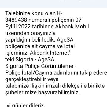 Akbank Habersiz Sigorta Poliçe Yapılmış