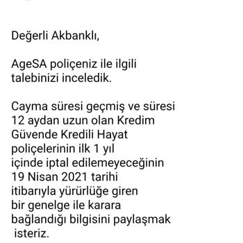 Akbank Habersiz Sigorta Poliçe Yapılmış