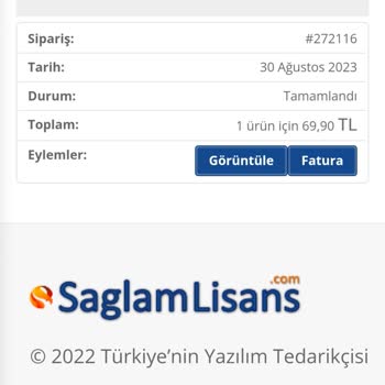 Sağlam Lisans Urunu Göndermiyor Ve Şikayete Dönüş Yapmıyor